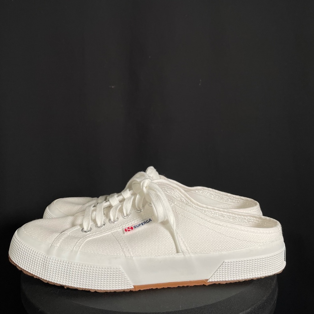 Superga White Slip On Tennis Shoes Size 10